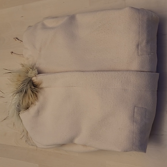 EUC BB Dakota Cream Faux Fur Hood Snap Front Closure Jacket - Picture 14 of 14